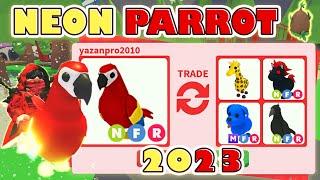 TRADING NEON PARROT IN 2023  ADOPT ME ROBLOX