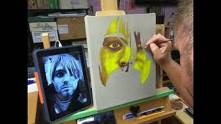 Mr Gast Art Paints Kurt Cobain