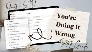Correct GTD Setup in Todoist (Free Version-Friendly)