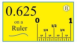 How to Find 0.625 on a Ruler