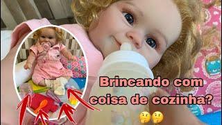 Uma tarde com minha Bebê Reborn Luna-banho,brincando /Milli Produções