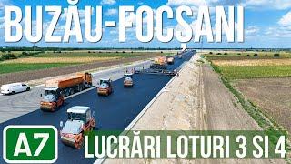 AUTOSTRADA A7 Buzău - Focșani | Lucrari loturi 3 si 4 | 10.08.2024 | Raducu P Drum