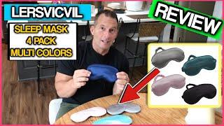 LERSVICVIL Sleep Mask 4 Pack Silk Eye Cover Soft Satin Blindfold
