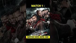 SurViVor SERIES 2024 MATCH CARD | #shorts #survivorseries