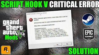 GTA V - HOW TO [FIX] SCRIPT HOOK V CRITICAL ERROR | SHIVAXD 2K23