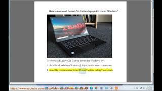 Download Lenovo X1 Carbon laptop drivers for Windows 10/8/7