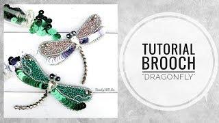 #МК - Брошь Стрекоза с пайетками | #Tutorial - Brooch of Dragonfly with sequins