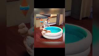 Sims 4 REALISTIC WATER BIRTH WITH POOL! Blu has her baby, is it a ️or️ #thesims #tiktokviral