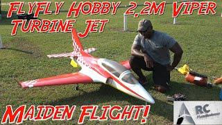 Exciting First Flight Of Flyfly Hobbies Viper 2.2 Turbine Jet!