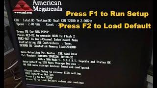 Press F1 to Run SETUP Hatası & Çözümü / Press F2 to Load Default Hatası / Bilgisayarda F1 Tuşu Çözüm