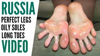 Russian Show Her Oily Soles And Her Long Toes Spreads (PREVIEW)