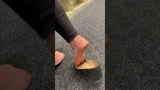 Candid library shoeplay 3-almost caught!