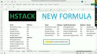 HSTACK function in excel - New excel formula in 2022