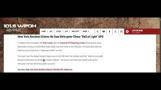 HBMs UFO Corner Blackhawk Helicopter Chases Large White Orb
