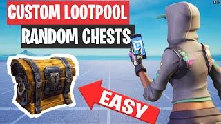 CUSTOM LOOTPOOL Chests In Fortnite Creative!