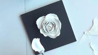 How to make a blossoming rose, sculptural painting