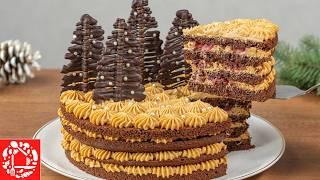 AMAZINGLY DELICIOUS CAKE "Fir Trees" Delicate Chocolate Cake Recipe