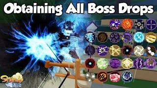 Obtaining All Boss Drops & Showcasing Them... (Shindo life)