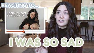 Reacting to my "I Don't Love Being a Mom" video || 2 years & 2 kids later