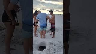 Breaking the Big Tunnel at Siesta Key Beach