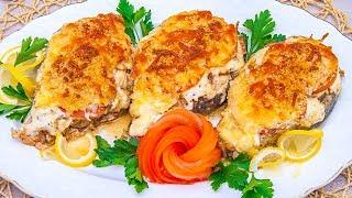 Лосось в сливочном соусе по-итальянски, запеченный в духовке - вкусное горячее праздничное блюдо!