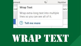 Wrap Text in #excel