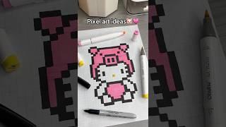 Cute Pixel art ideas #hellokitty #sanrio #pixel #pixelart #pixelartideas #art #drawing #cute