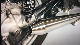 BMW Airhead (R90/6) stock vs Cone Engineering exhaust sound