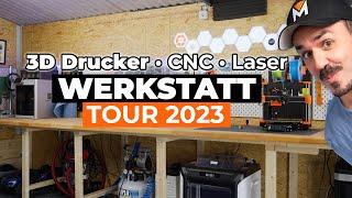 3D Drucker Werkstatt Tour 2023 inkl. zukünftiger CNC & Laser Projekte!