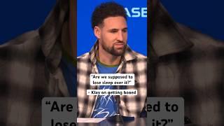 Klay responds to the boos from Warriors fans