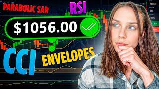 4 CRAZY INDICATORS  RSI STRATEGY | CCI INDICATOR | ENVELOPES TUTORIAL | PARABOLIC SAR TRADING