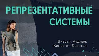 Репрезентативные системы. Типы восприятия информации человека. Аудиал, визуал, кинестетик, дигитал.