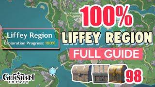 How to: Liffey Region 100% FULL Exploration ⭐ ALL CHESTS GUIDE 4.1【 Genshin Impact 】