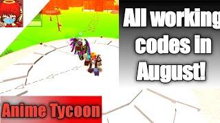 All Working Codes In August! || Anime Tycoon || Roblox