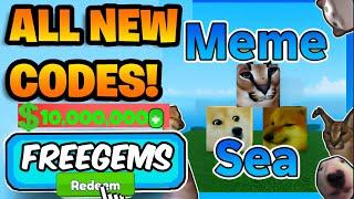 *NEW CODES* ALL WORKING CODES FOR MEME SEA IN 2024! ROBLOX MEME SEA CODES