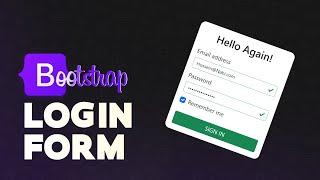 Responsive Login Form using Bootstrap 5