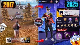 Searching 2017 Old Players Id in 2025 @GyanGaming  FREE FIRE PLAYERS 2017 VS 2025