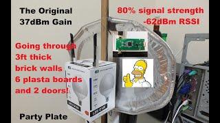+37dBm Gain Cheap Free Super Easy DIY Party Plate WiFi Antenna!