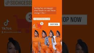 ADD TO CART KINDA DAY  NEON ORANGE CHIC SET