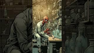 Marvel Comics / Spider Man as a scientist conducting experiments in a lab