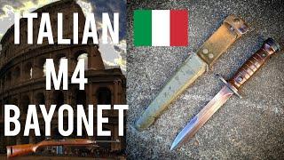 A slice of history, Italian  M4 bayonet with a leather scabbard