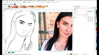 Рисование векторного портрета, Art по фото в Corel Draw