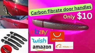 carbon fiber door handle covers $$10 wow it looks amazing