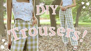 DIY Trousers | Sewing Gingham Pants | Step By Step Tutorial 