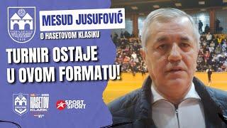 Mesud Jusufović, predsjednik FK Vratnik. Izjava prije završnice Hasetovog memorijala.