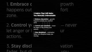 3 Habits | Build a Mentally Unbreakable Mindset221