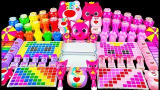 ASRM Slime Mixing Random  Rainbow Lotso Strawberry Bear VS Pingfong Mixing RandomSatisfying Slime