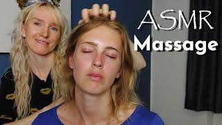 ASMR Kopfmassage, Hairplay, Schultermassage (sanfte Stimme)