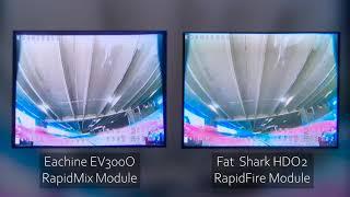 Eachine Ev300O vs RapidFire Fusion WildFire module parking garage test