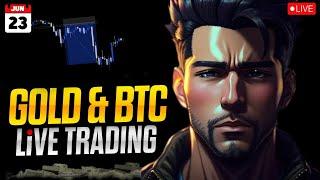 Crypto Live Trading In Hindi | 23 June Live Trading | BTC price Prediction | #cryptotrading #btc